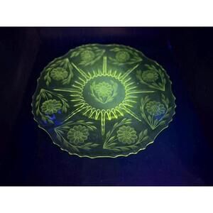 W.J. Hughes “Corn Flower” Clear Glass 11.5" Serveware – New Martinsville Blank